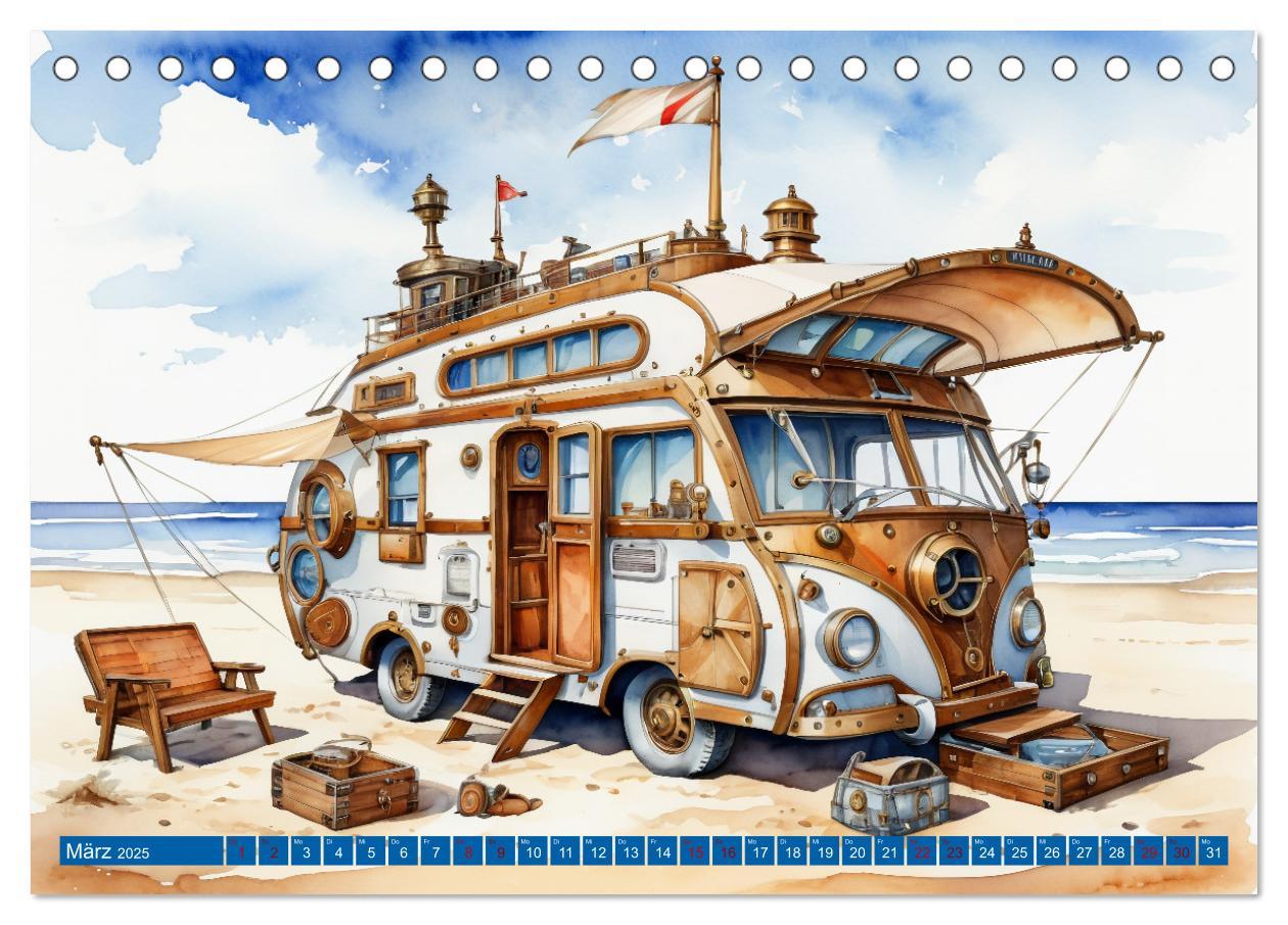 Bild: 9783457150658 | Steampunk Wohnmobile (Tischkalender 2025 DIN A5 quer), CALVENDO...