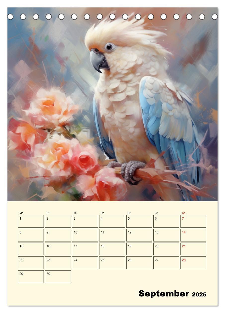 Bild: 9783435869374 | Bunte Vögel. Bezaubernde Papageien-Aquarelle (Tischkalender 2025...