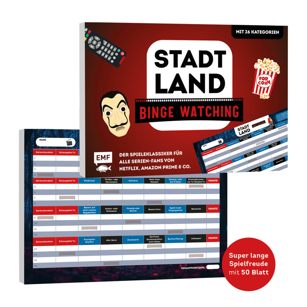 Bild: 4260478341586 | Stadt, Land, Binge Watching - Der Spieleklassiker für alle...