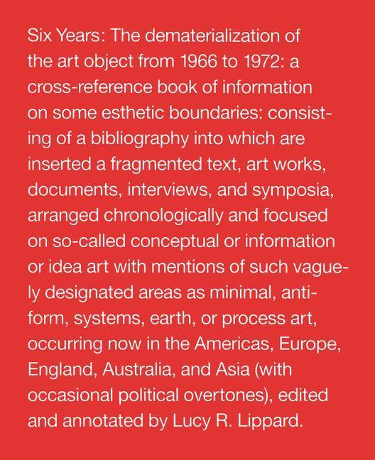 Cover: 9780520210134 | Six Years | The Dematerialization of the Art Object from 1966 to 1972