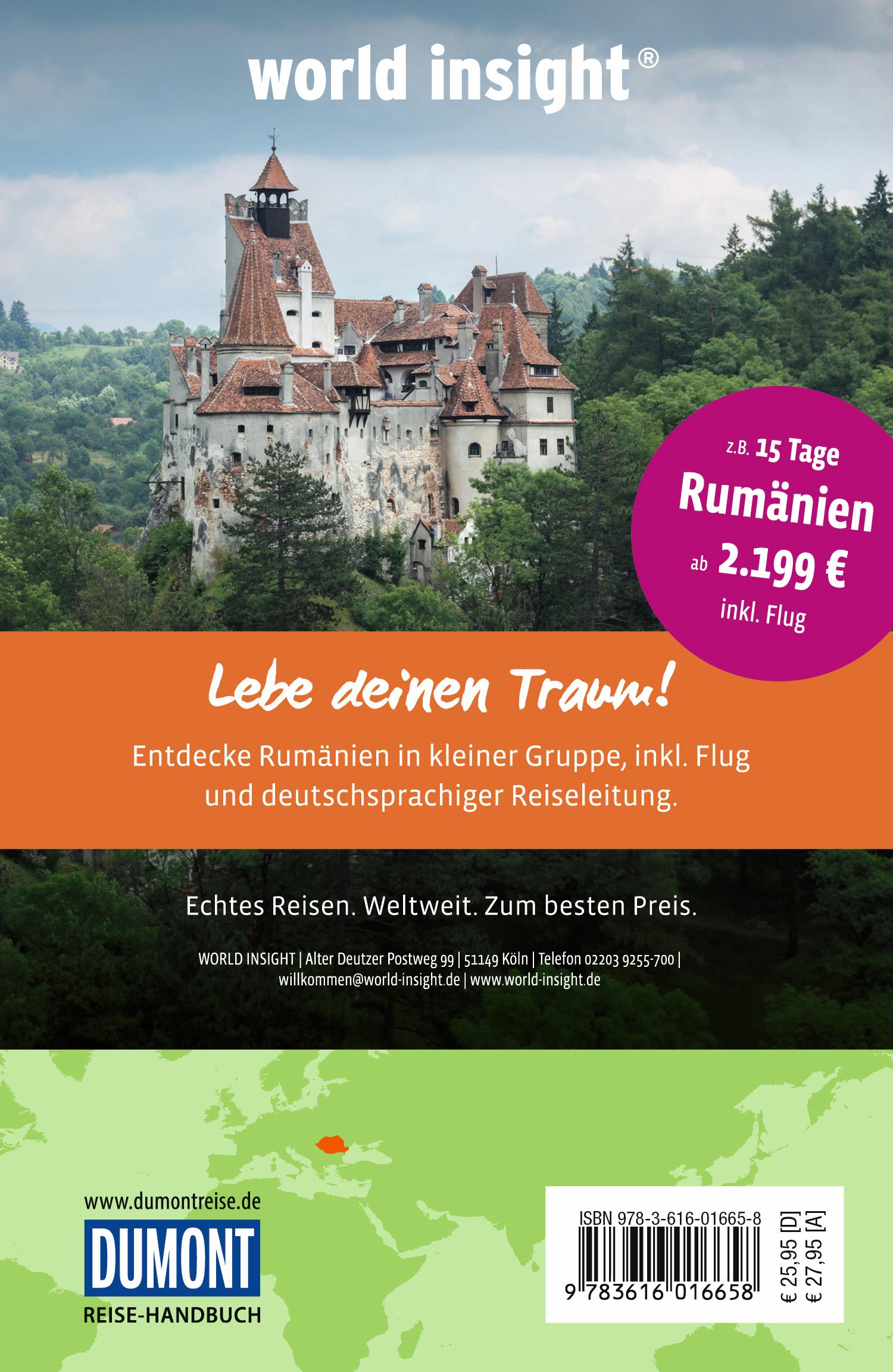 Rückseite: 9783616016658 | DUMONT Reise-Handbuch Reiseführer Rumänien | mit Extra-Reisekarte