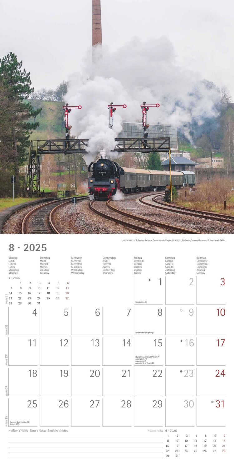 Bild: 4251732340971 | Dampfloks 2025 - Broschürenkalender 30x30 cm (30x60 geöffnet) -...