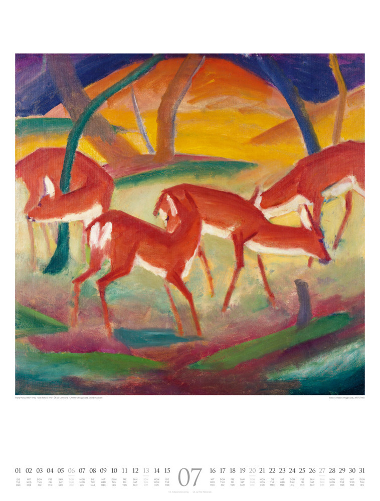 Bild: 9783838425672 | Franz Marc - Lebendige Farbe Kalender 2025 | Franz Marc (u. a.) | 2025