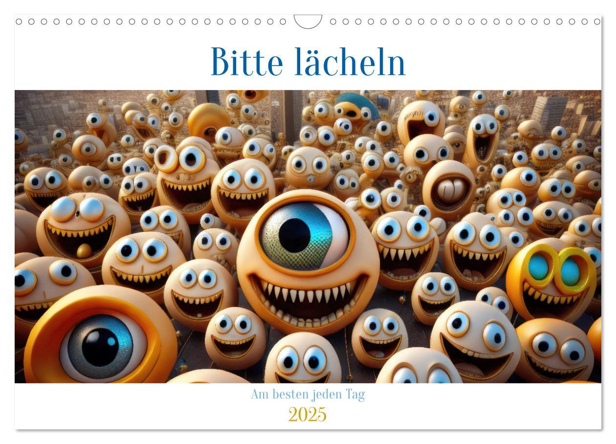 Cover: 9783383883392 | Bitte lächeln. Am besten jeden Tag. (Wandkalender 2025 DIN A3...