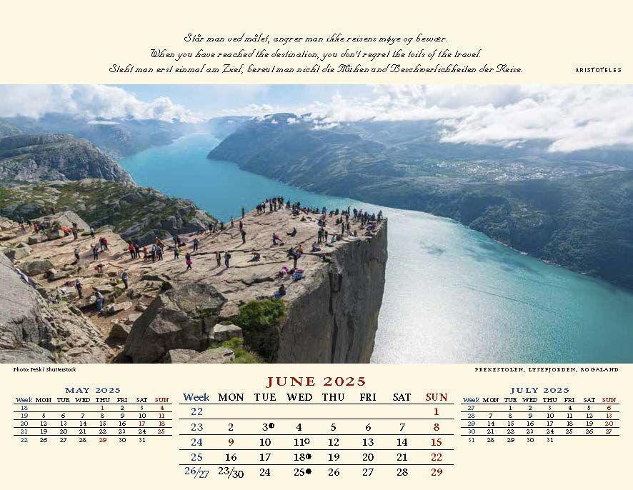 Bild: 9783930232970 | Panorama Norwegen 2025 Tischkalender | Kalenderforlaget | Kalender