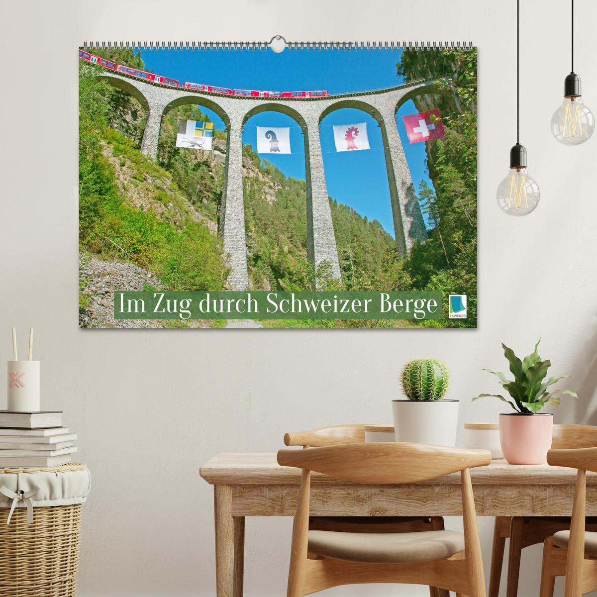 Bild: 9783457140413 | Im Zug durch Schweizer Berge (Wandkalender 2025 DIN A2 quer),...