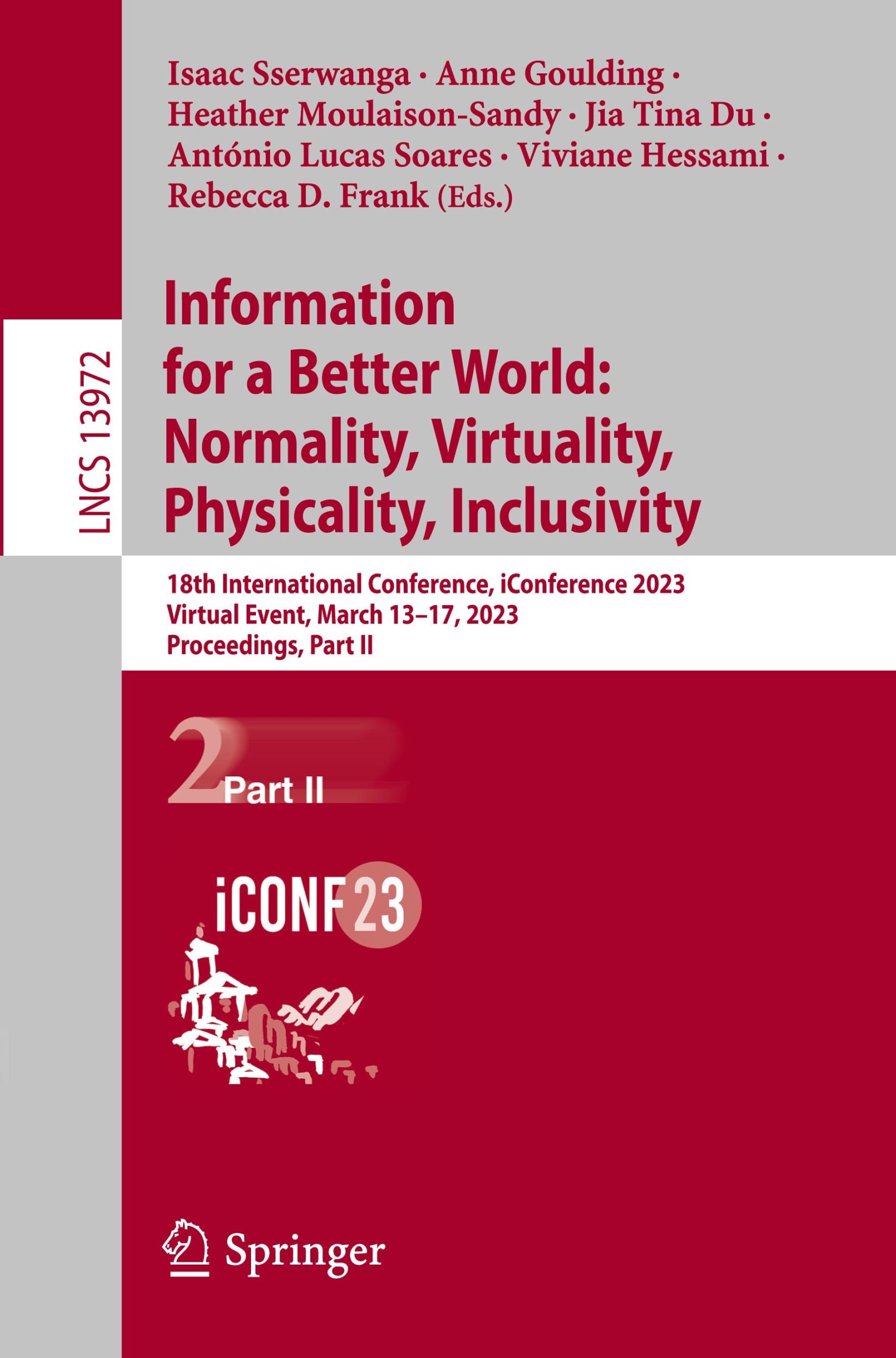 Cover: 9783031280313 | Information for a Better World: Normality, Virtuality, Physicality,...