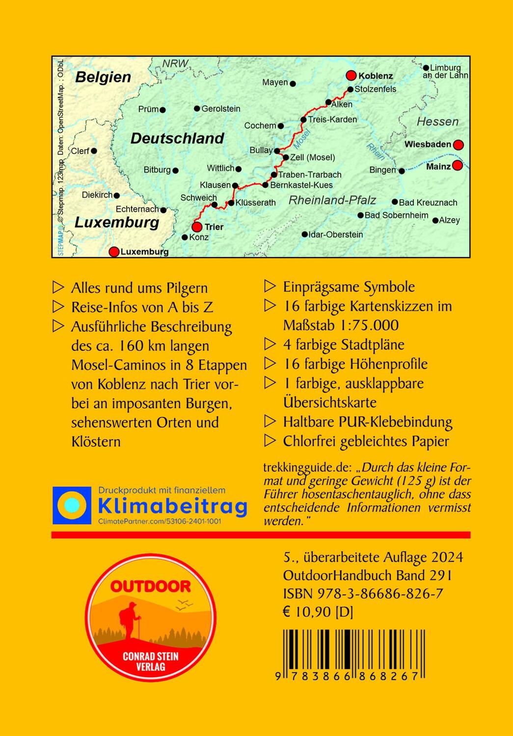 Rückseite: 9783866868267 | Mosel-Camino | von Koblenz nach Trier | Karl-Heinz Jung | Taschenbuch