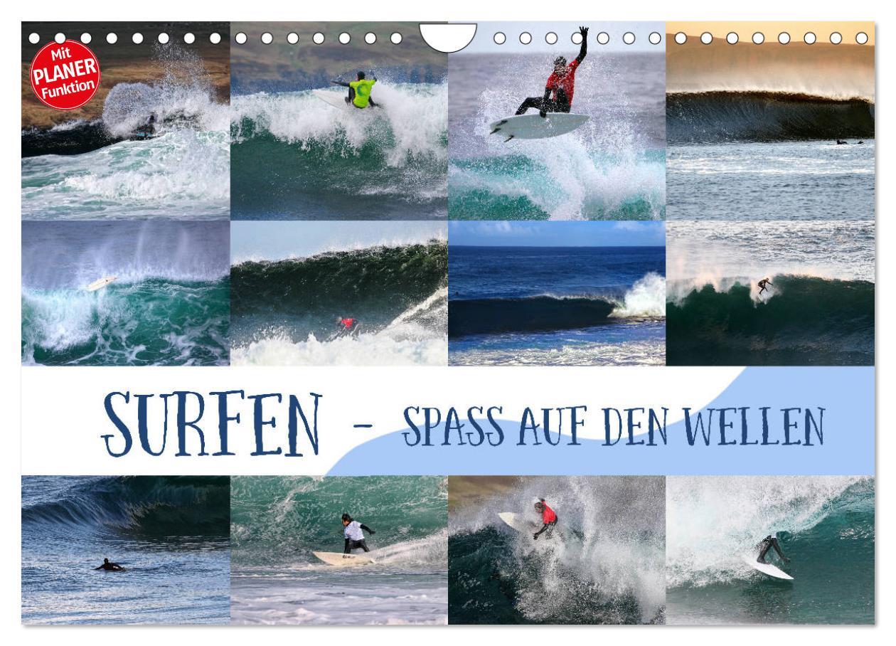 Cover: 9783435382149 | Surfen - Spaß auf den Wellen (Wandkalender 2025 DIN A4 quer),...