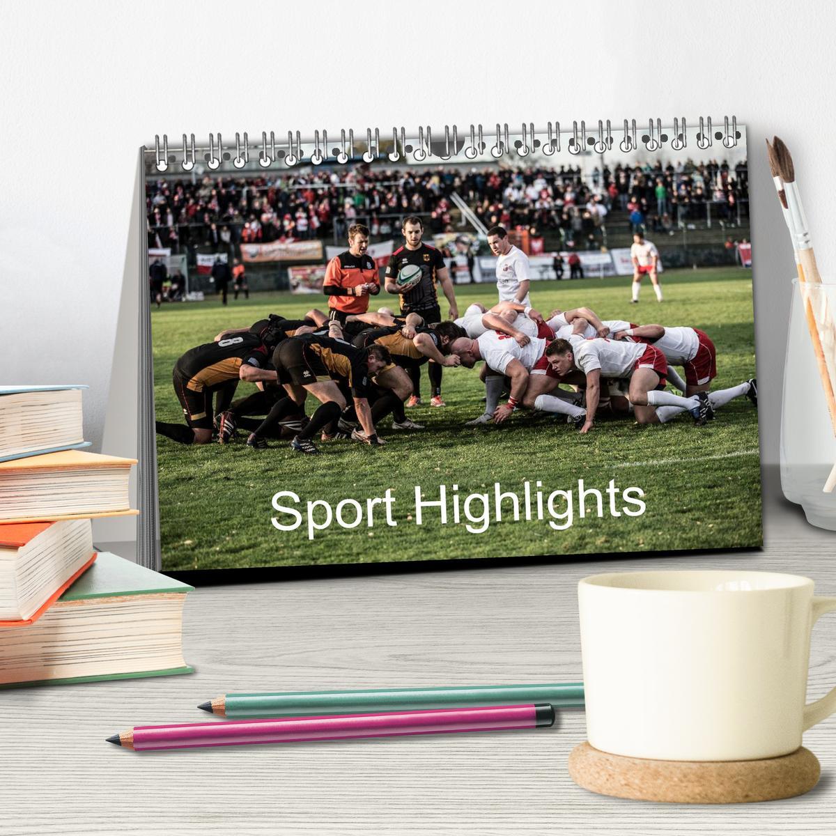 Bild: 9783435610419 | Sport Highlights (Tischkalender 2025 DIN A5 quer), CALVENDO...