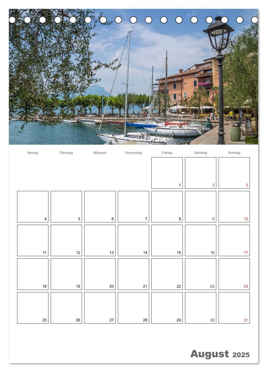 Bild: 9783457025970 | GARDASEE Terminplaner (Tischkalender 2025 DIN A5 hoch), CALVENDO...