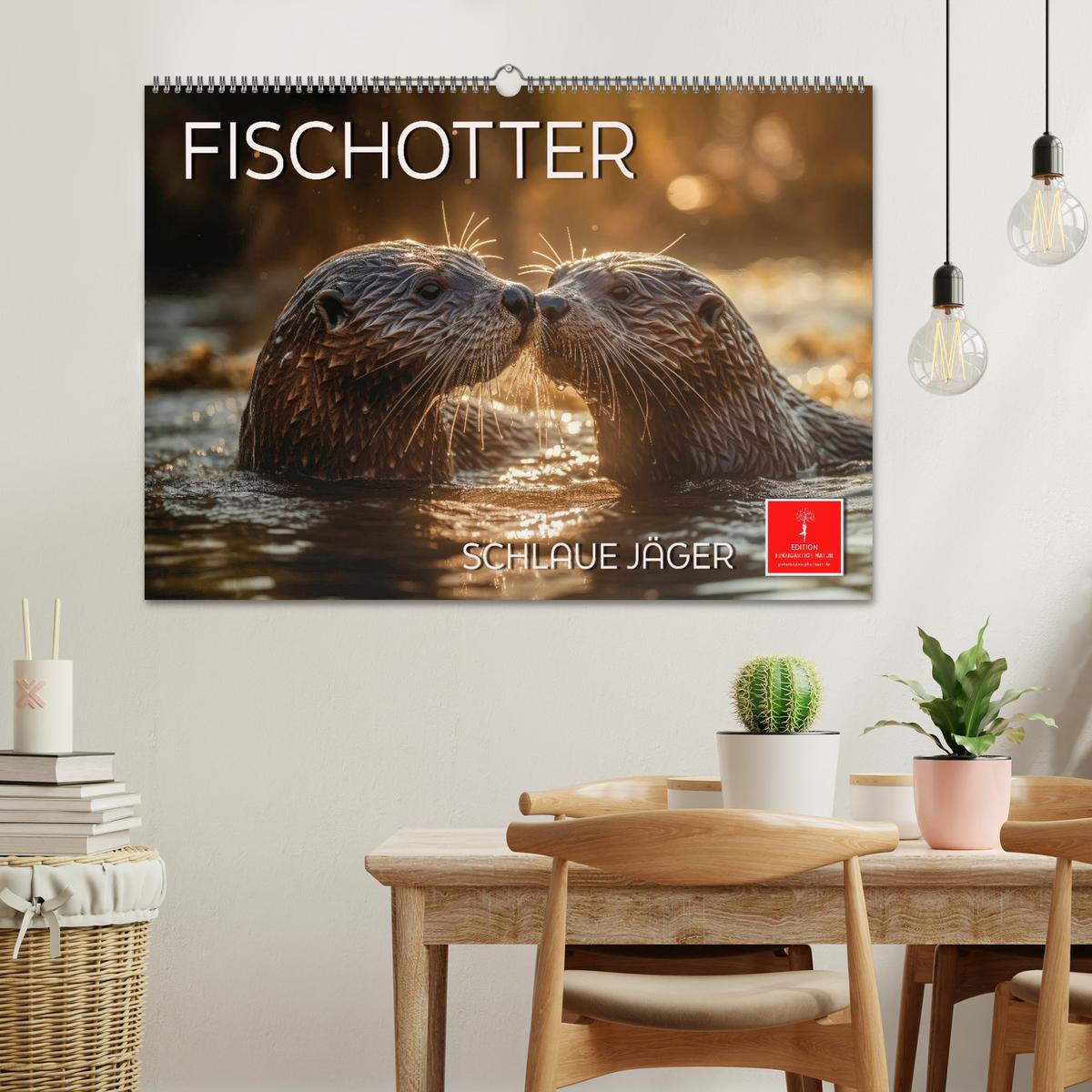 Bild: 9783383906497 | Fischotter - schlaue Jäger (Wandkalender 2025 DIN A2 quer),...