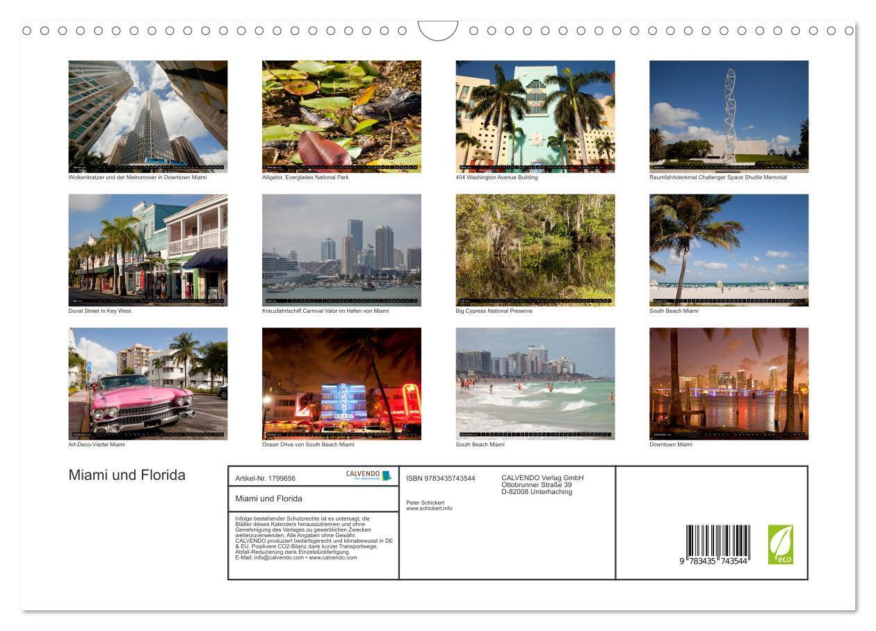 Bild: 9783435743544 | Miami und Florida (Wandkalender 2025 DIN A3 quer), CALVENDO...