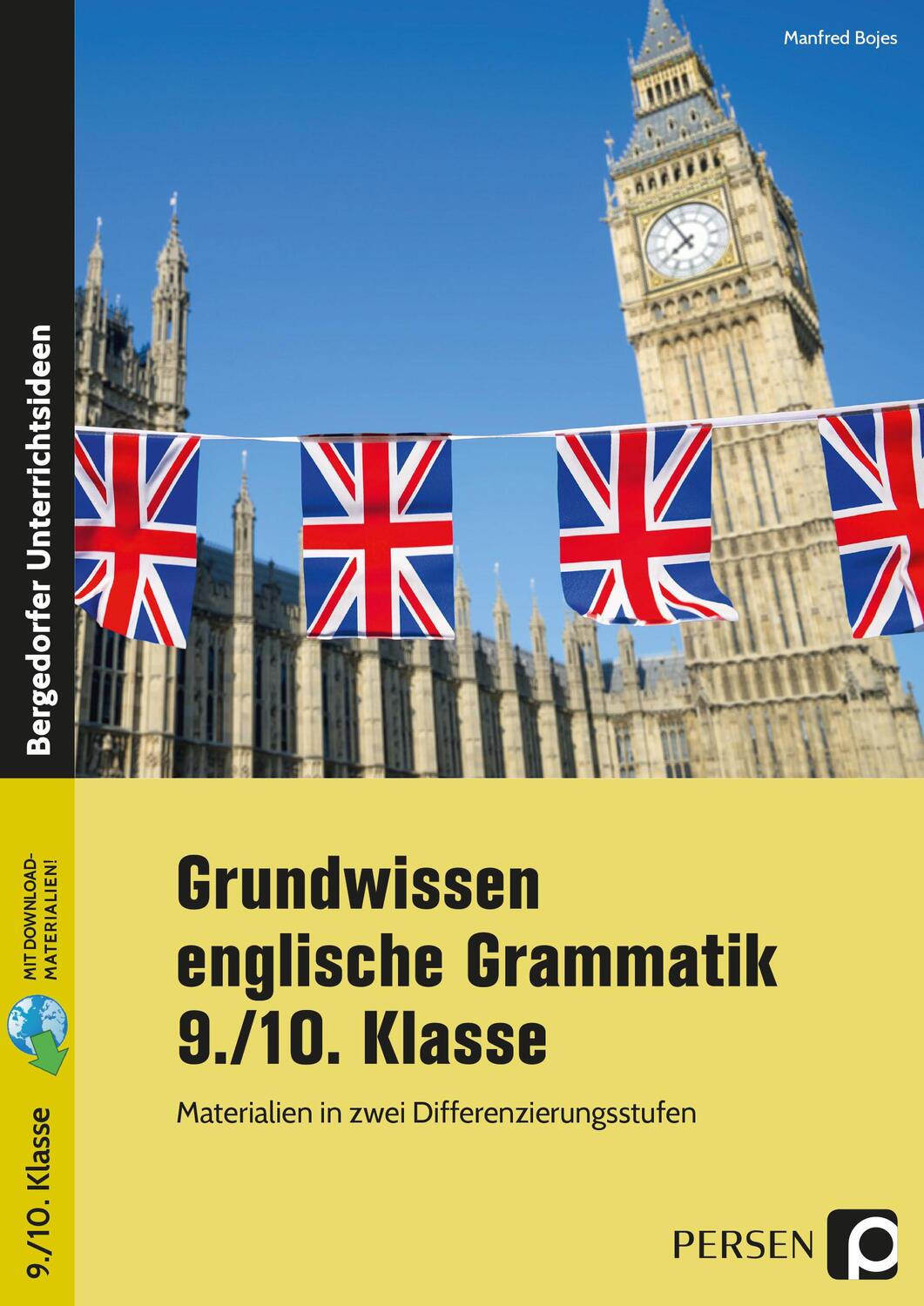 Cover: 9783403231356 | Grundwissen englische Grammatik - 9./10. Klasse | Manfred Bojes | 2013