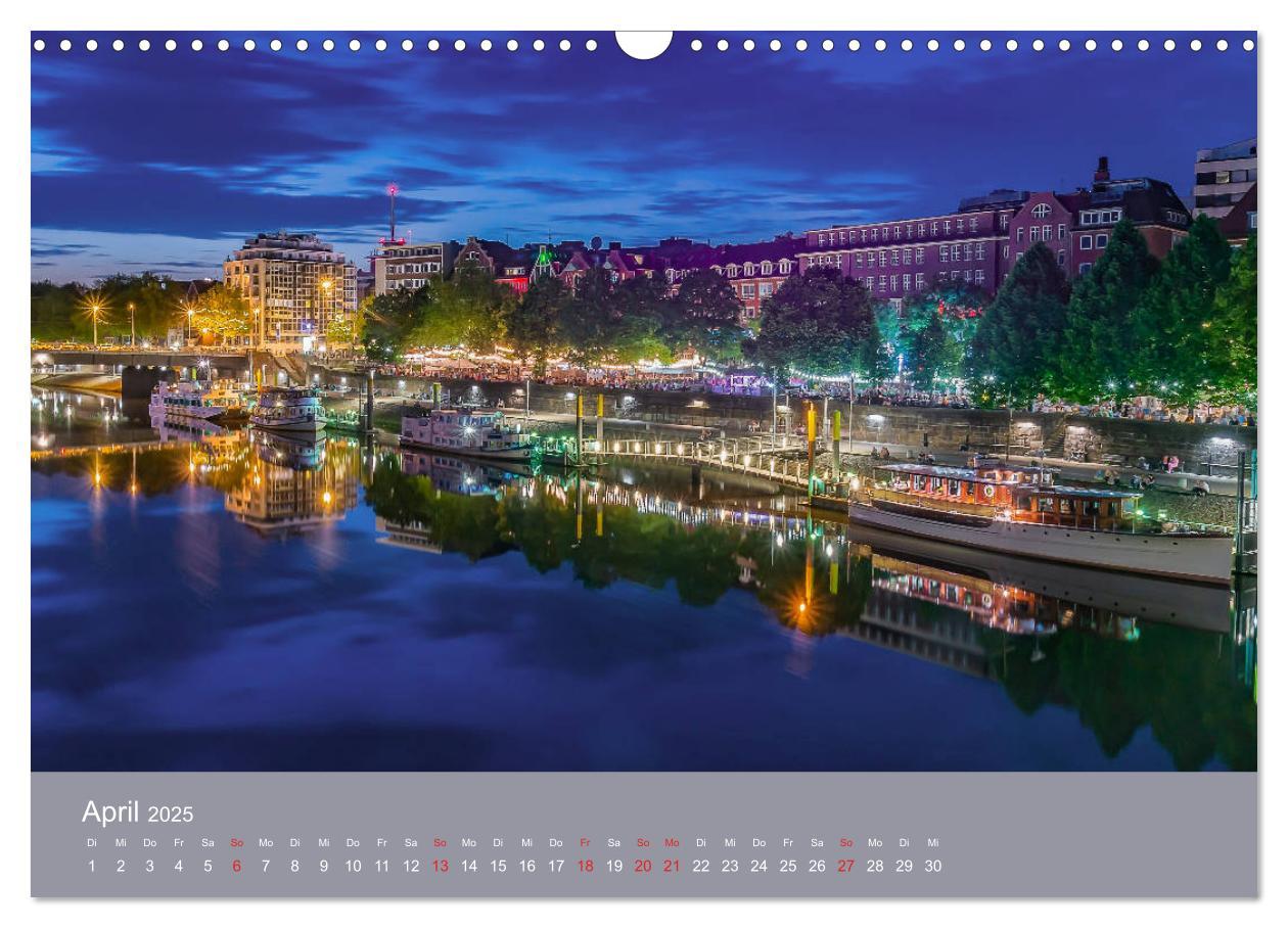 Bild: 9783435177233 | Nachts in Bremen (Wandkalender 2025 DIN A3 quer), CALVENDO...