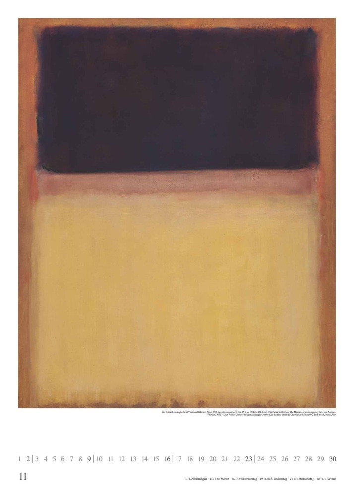 Bild: 4250809653273 | DUMONT - Mark Rothko 2025 Wandkalender, 50x70cm, Posterkalender mit...