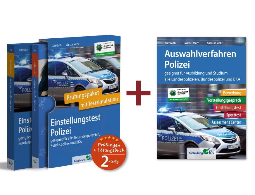 Cover: 9783956242021 | Einstellungstest + Auswahlverfahren Polizei: Paket | Kurt Guth (u. a.)