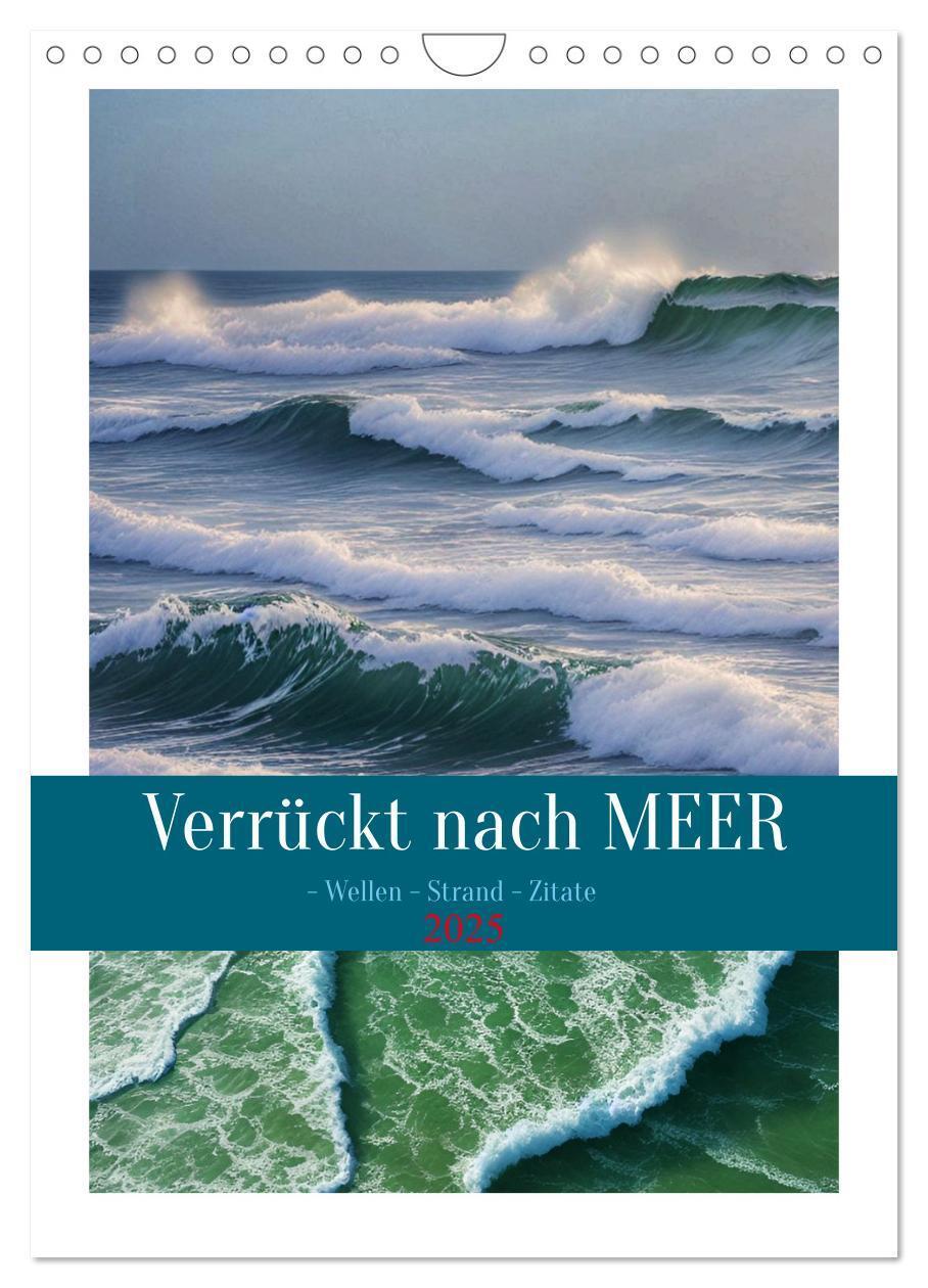 Cover: 9783435882434 | Verrückt nach MEER - Wellen - Strand - Zitate (Wandkalender 2025...