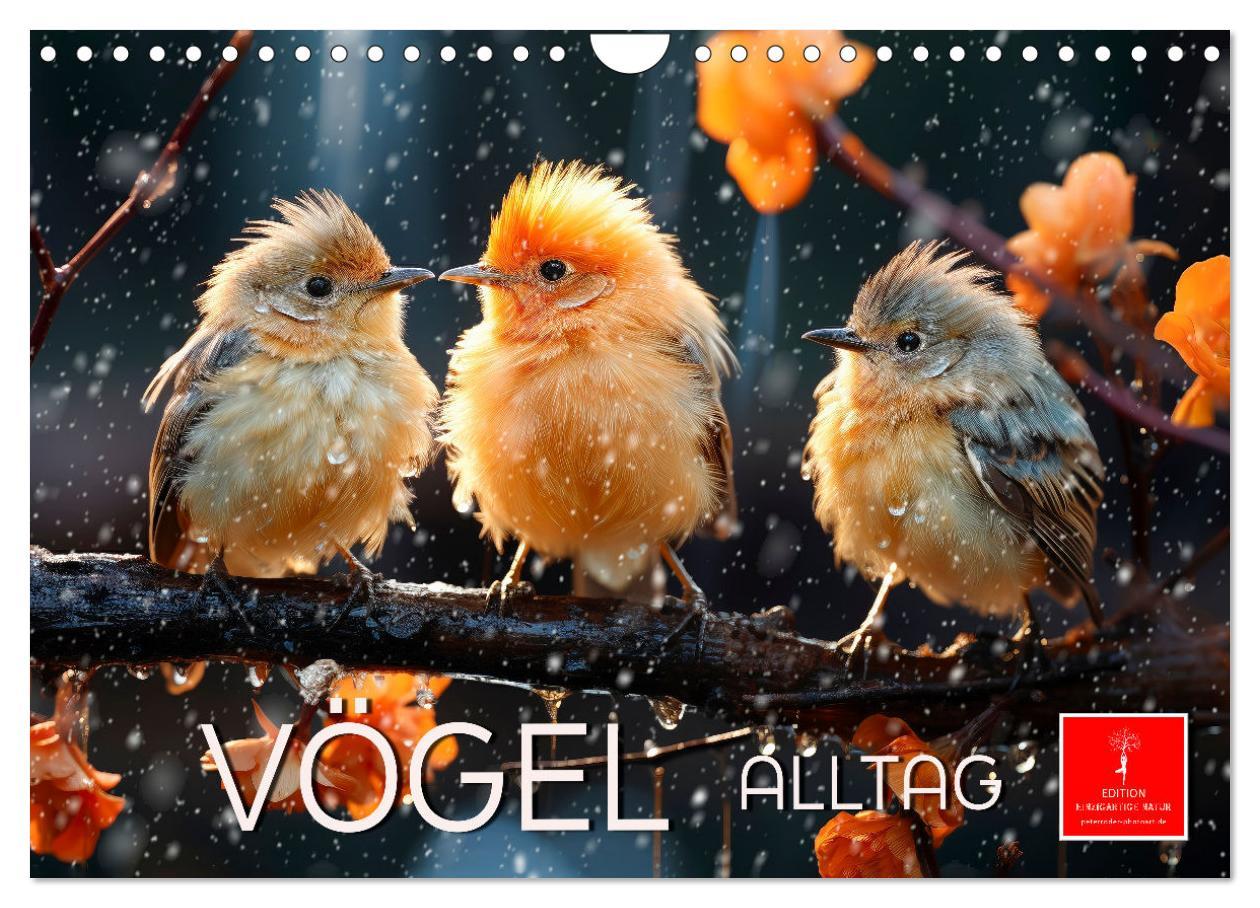 Cover: 9783383837302 | Vögel Alltag (Wandkalender 2025 DIN A4 quer), CALVENDO Monatskalender