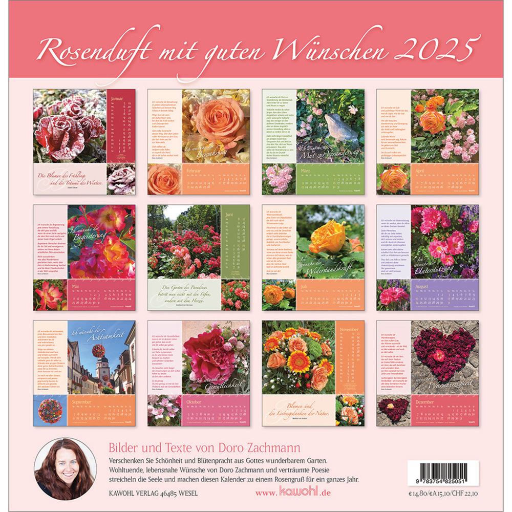 Bild: 9783754825051 | Rosenduft mit guten Wünschen 2025 | Doro Zachmann | Kalender | 14 S.