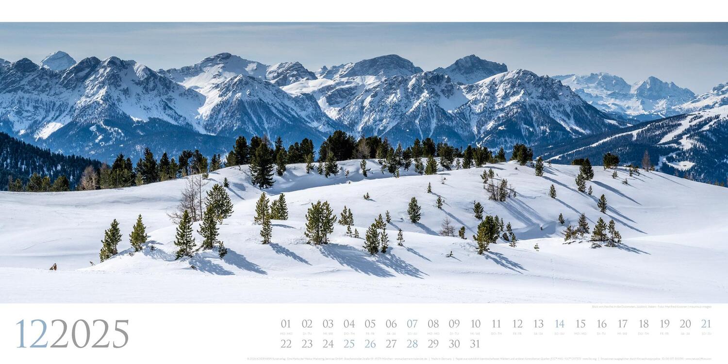 Bild: 9783838425580 | Dolomiten Kalender 2025 | Ackermann Kunstverlag | Kalender | 14 S.