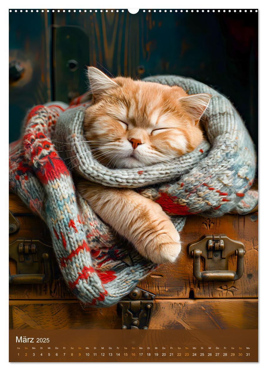 Bild: 9783383784392 | Kuschelkatzen - Fellnasen im Schlummerland (Wandkalender 2025 DIN...