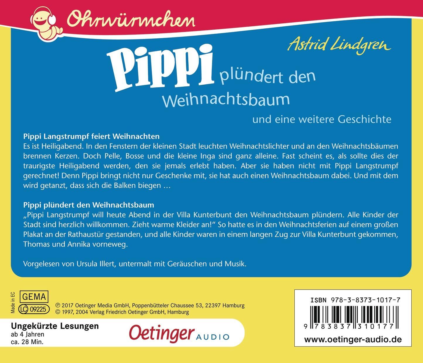 Rückseite: 9783837310177 | Pippi plündert den Weihnachtsbaum und eine weitere Geschichte (CD)