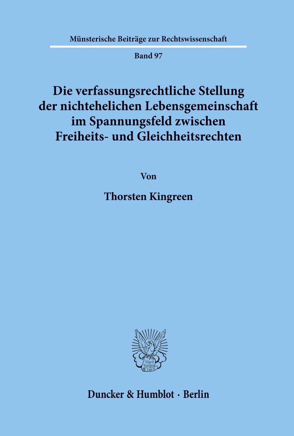 Cover: 9783428085736 | Die verfassungsrechtliche Stellung der nichtehelichen...