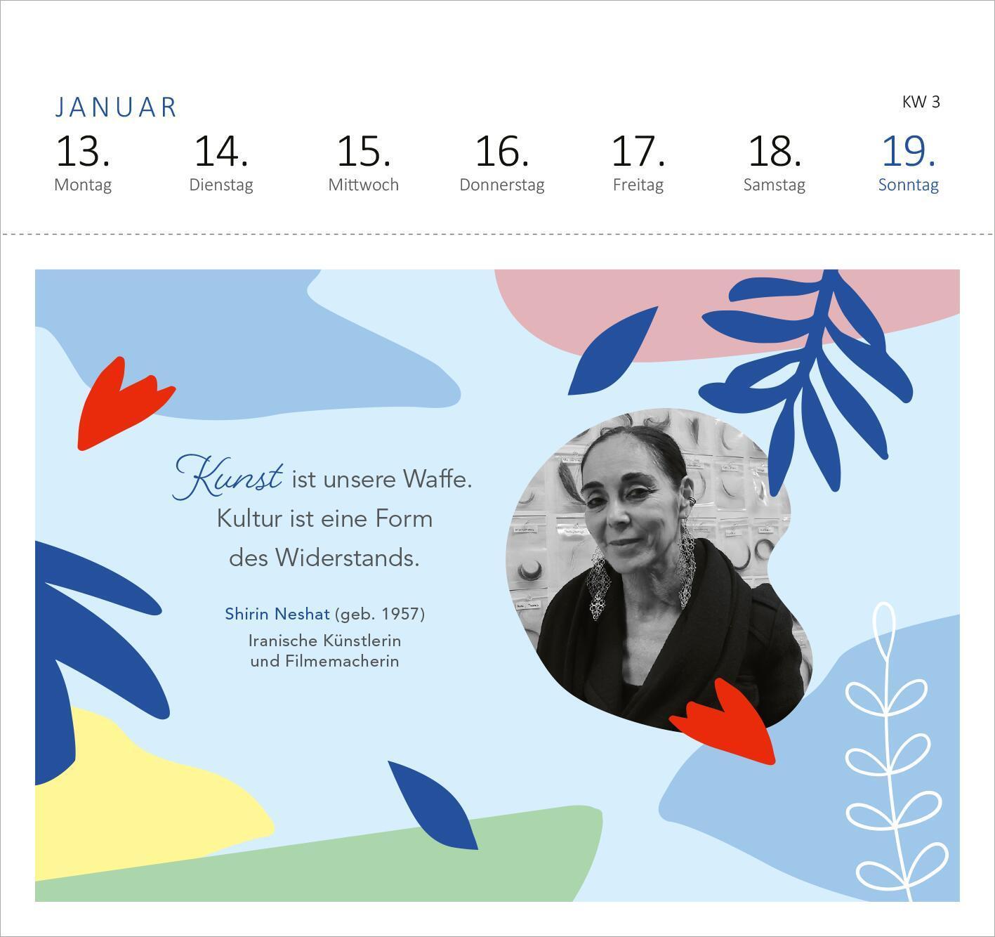 Bild: 4014489132745 | Postkartenkalender Kluge Frauen 2025 | Kalender | Spiralaufsteller