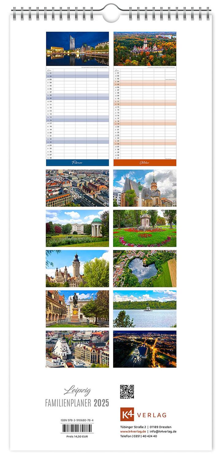 Bild: 9783910680784 | Kalender Familienplaner Leipzig 2025 | K4 Verlag (u. a.) | Kalender