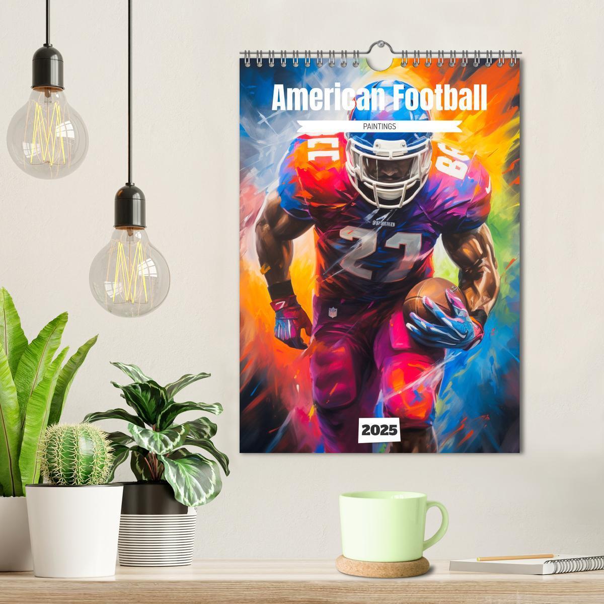 Bild: 9783435860173 | American Football. Paintings (Wandkalender 2025 DIN A4 hoch),...