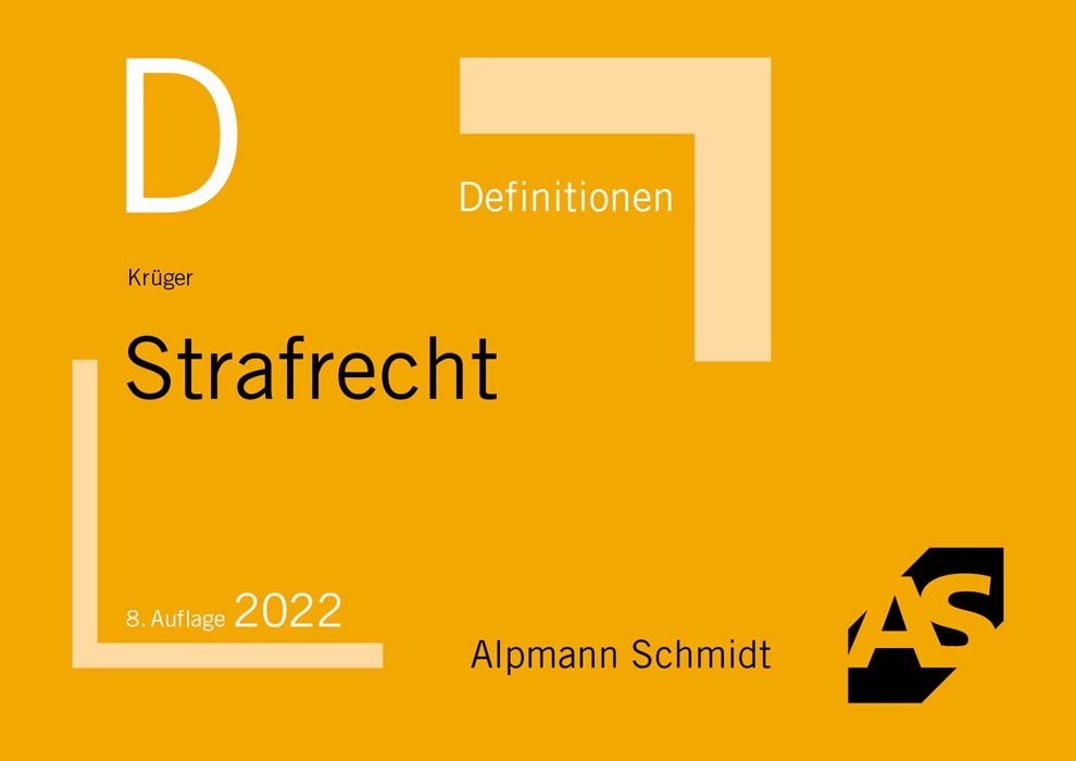 Cover: 9783867528337 | Definitionen Strafrecht | Rolf Krüger | Taschenbuch | Klappenbroschur