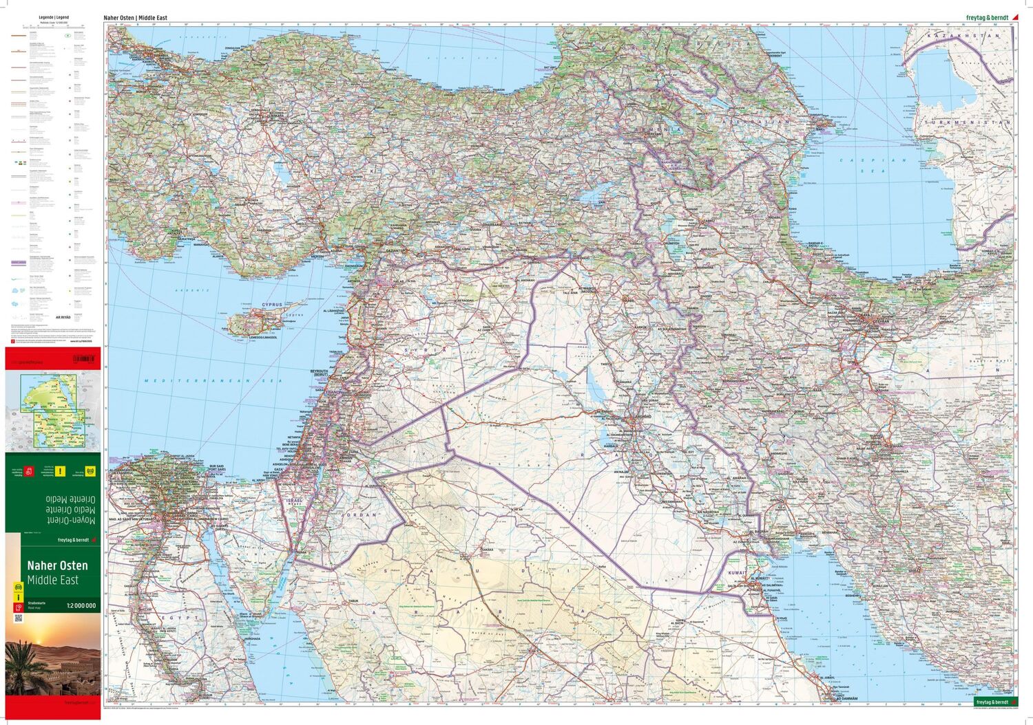 Bild: 9783707923278 | Naher Osten, Straßenkarte 1:2.000.000, freytag &amp; berndt | Berndt