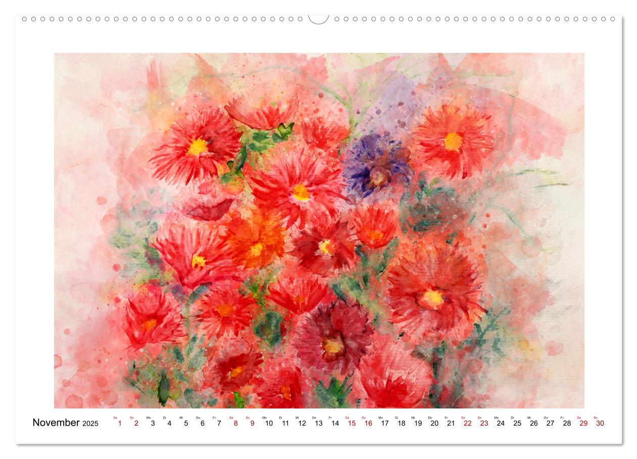 Bild: 9783383977060 | Blüten &amp; Blumen Aquarelle - Farbenfrohe Schönheiten (Wandkalender...