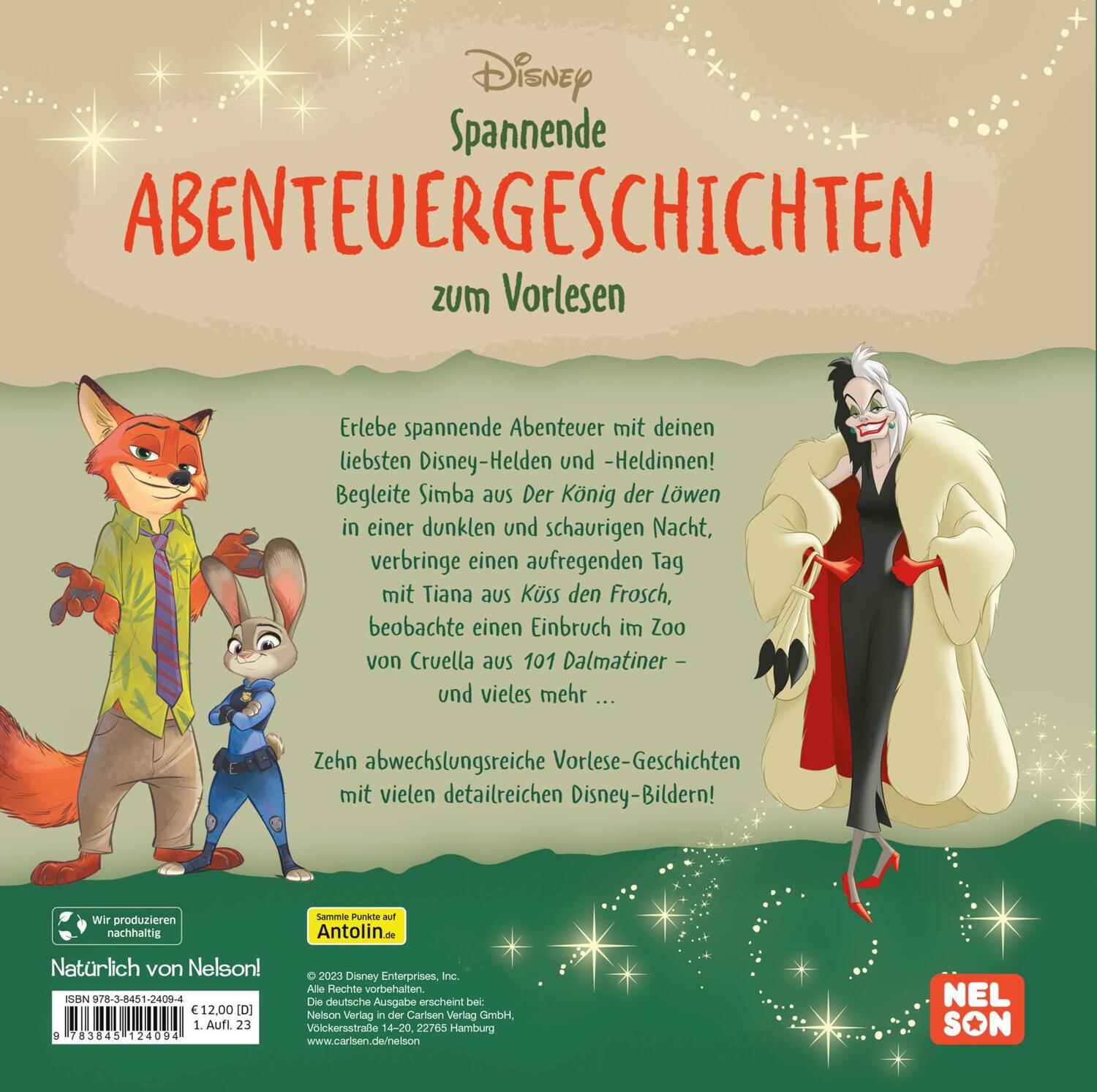 Rückseite: 9783845124094 | Disney Vorlesebuch: Spannende Abenteuer-Geschichten zum Vorlesen