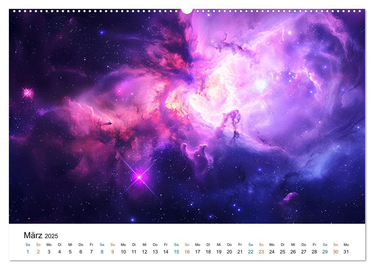 Bild: 9783457140017 | Strahlende Sternennebel (Wandkalender 2025 DIN A2 quer), CALVENDO...