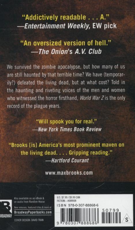 Rückseite: 9780307888686 | World War Z | An Oral History of the Zombie War | Max Brooks | Buch