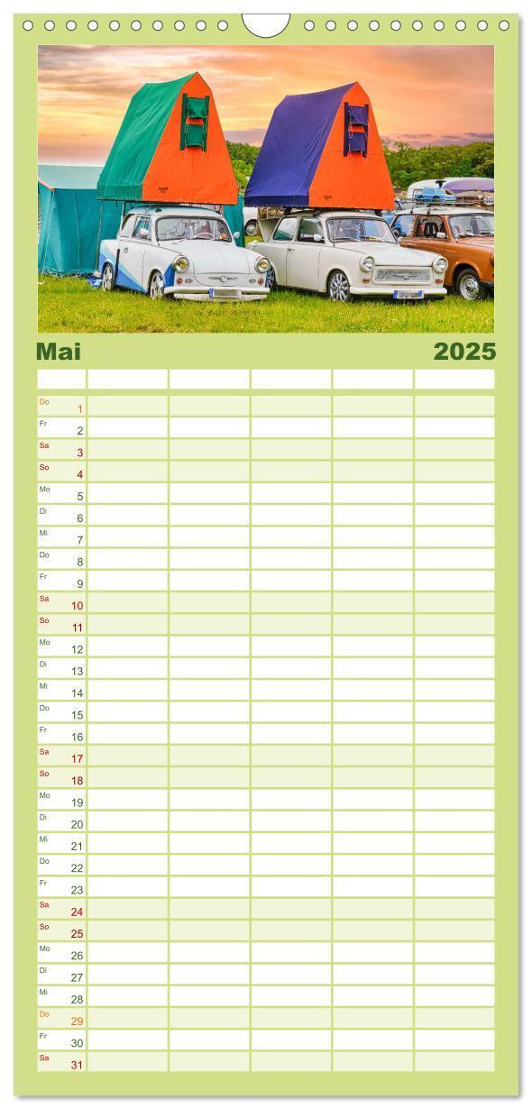 Bild: 9783457095881 | Familienplaner 2025 - Trabi-Kult mit 5 Spalten (Wandkalender, 21 x...