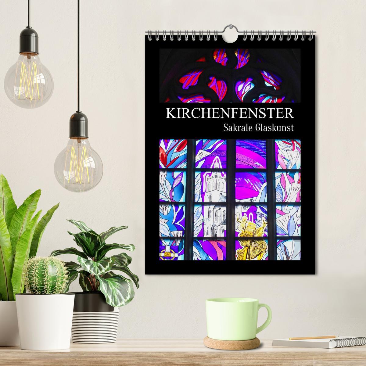 Bild: 9783435924370 | Kirchenfenster - Sakrale Glaskunst (Wandkalender 2025 DIN A4 hoch),...