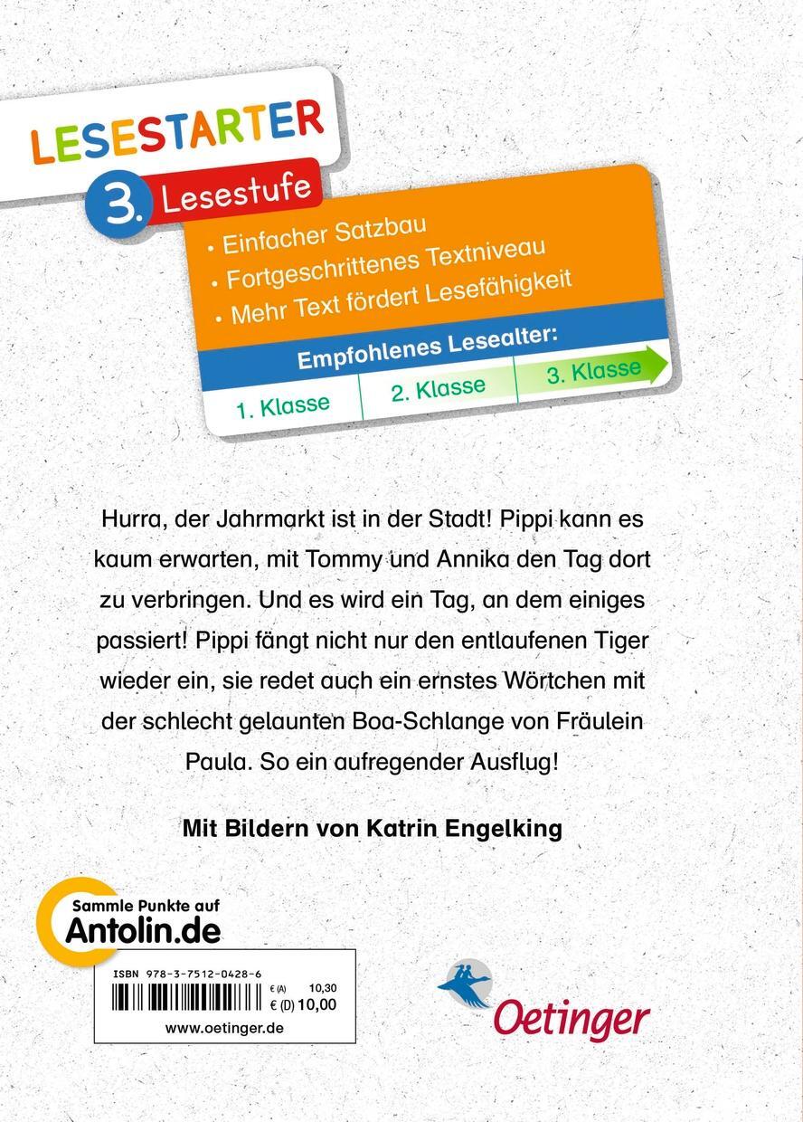 Rückseite: 9783751204286 | Pippi geht auf den Jahrmarkt | Lesestarter. 3. Lesestufe | Lindgren