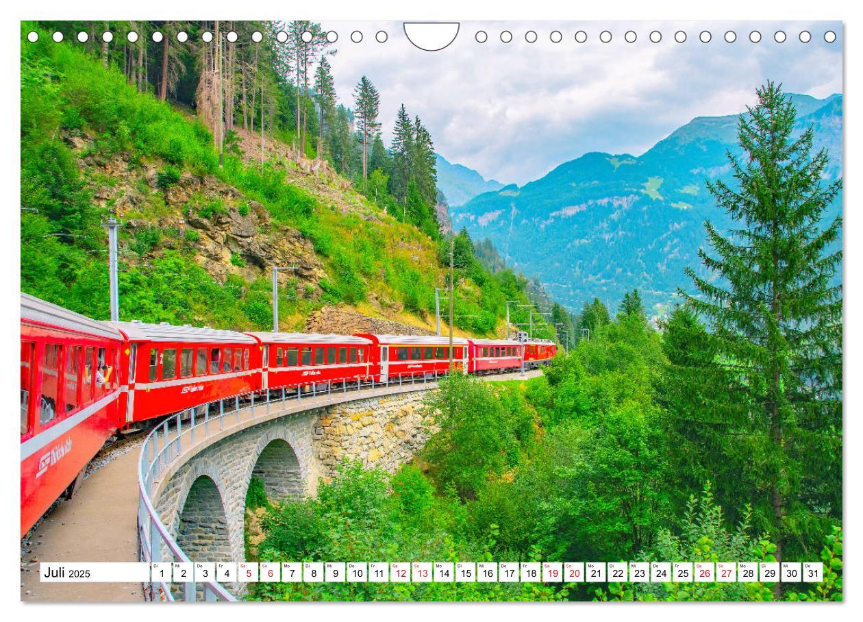 Bild: 9783435200023 | Rhätische Bahn - Fahrt durch die Bündner Alpen (Wandkalender 2025...