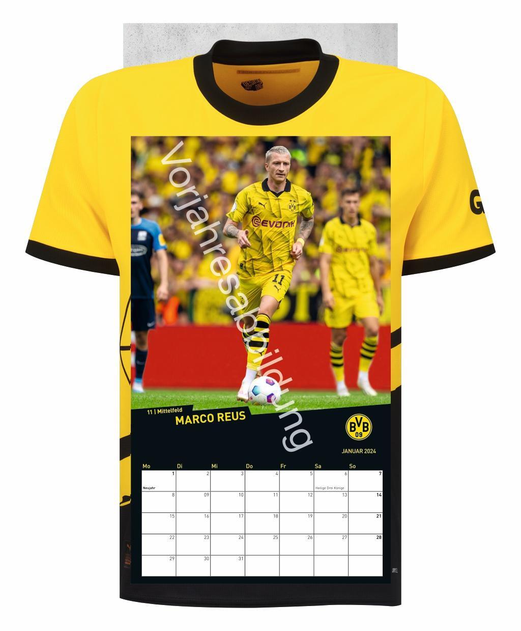 Bild: 9783756405442 | BVB Trikotkalender 2025 | Heye | Kalender | Bundesliga Kalender Heye