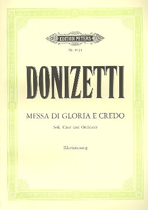 Cover: 9790014068004 | Messa di Gloria e Credo | Chorwerke (inkl. Oratorien) | Donizetti