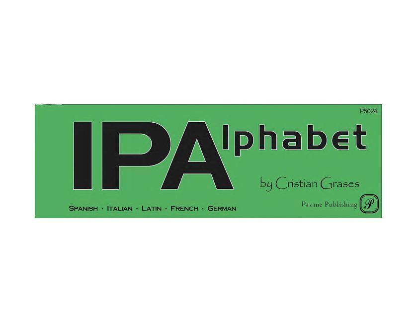 Cover: 9781934596111 | IPA Alphabet: The Vocal Music Resource for Pronunciation | Grases