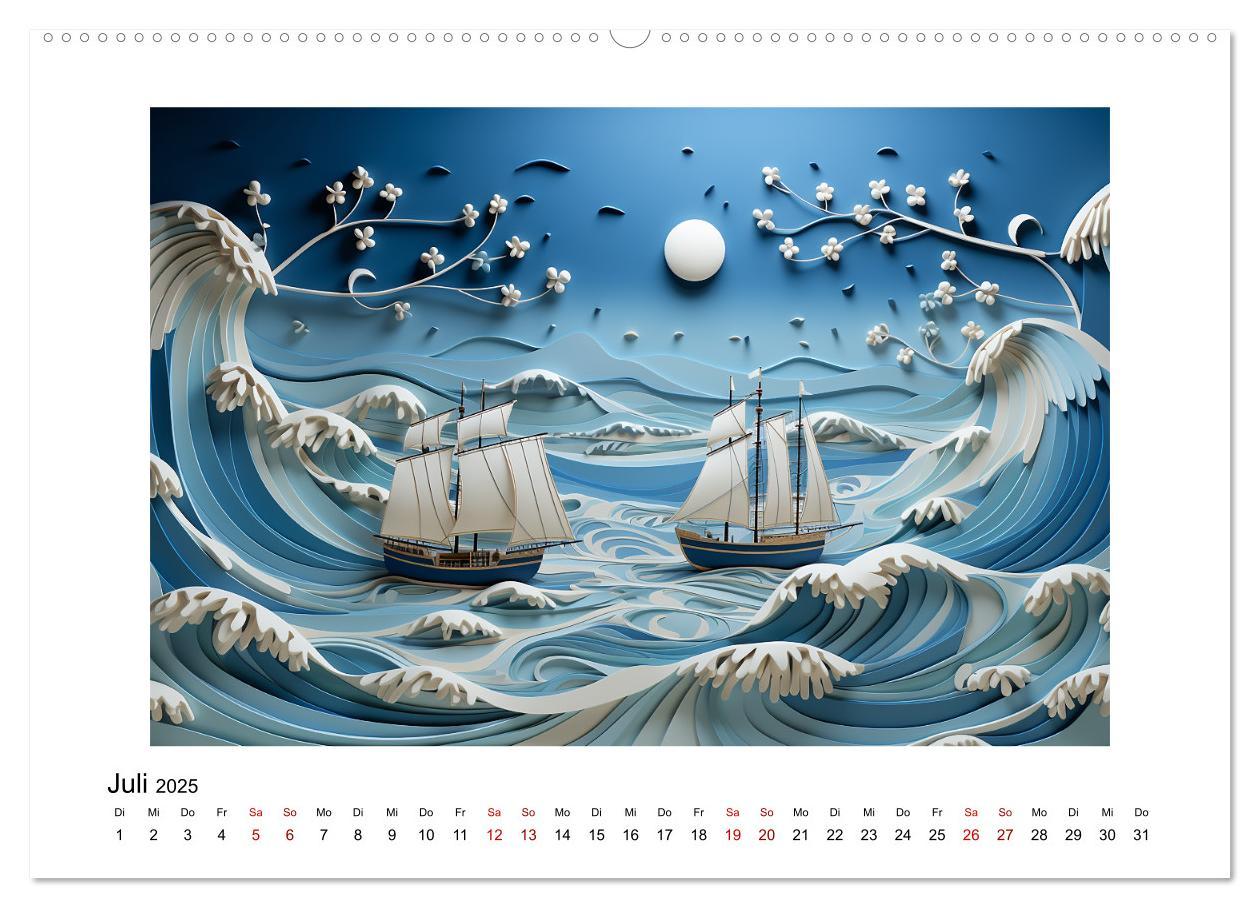 Bild: 9783383869815 | Paper Art (Wandkalender 2025 DIN A2 quer), CALVENDO Monatskalender