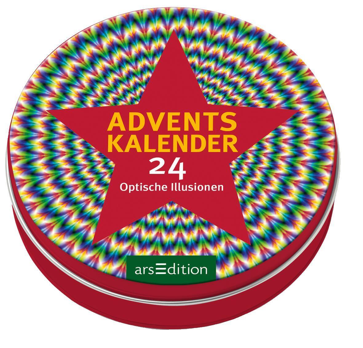 Bild: 4014489112303 | Adventskalender in der Dose. 24 Optische Illusionen | Kalender | 24 S.