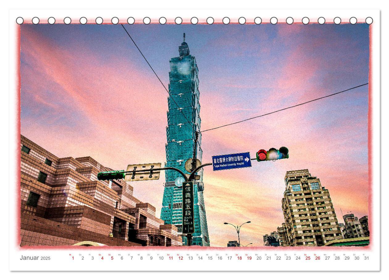 Bild: 9783383911590 | Taipeh, Hauptstadt von Taiwan (Tischkalender 2025 DIN A5 quer),...