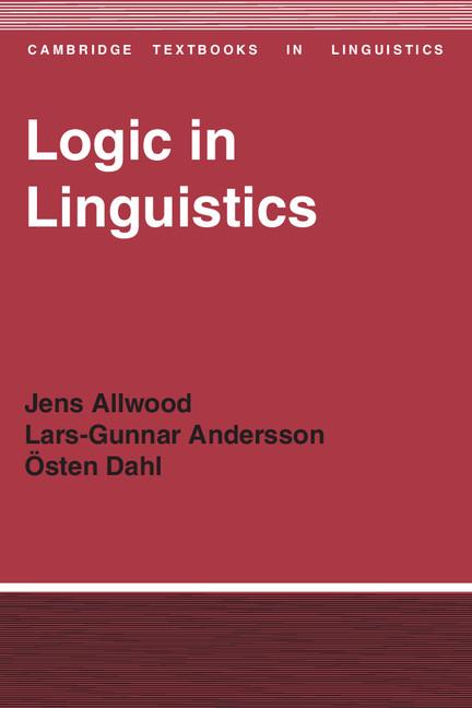 Cover: 9780521291743 | Logic in Linguistics | Jens Allwood (u. a.) | Taschenbuch | Englisch