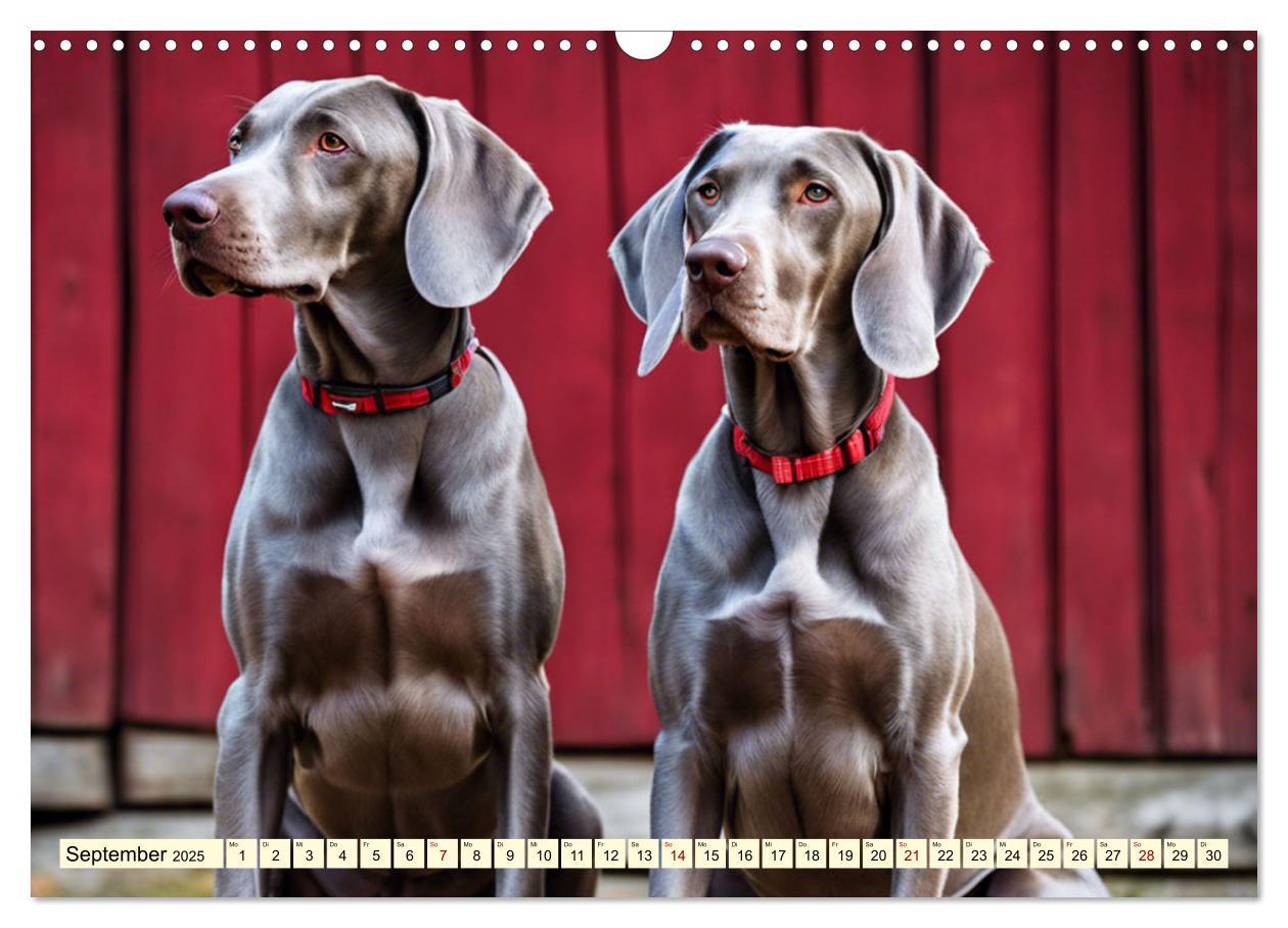 Bild: 9783435979288 | Weimaraner - der ideale Jagdbegleiter (Wandkalender 2025 DIN A3...