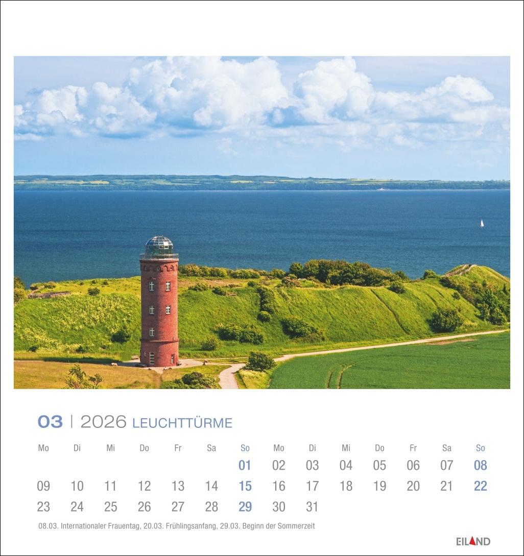 Bild: 9783964023766 | Leuchttürme Postkartenkalender 2026 - An der Nord- und Ostseeküste